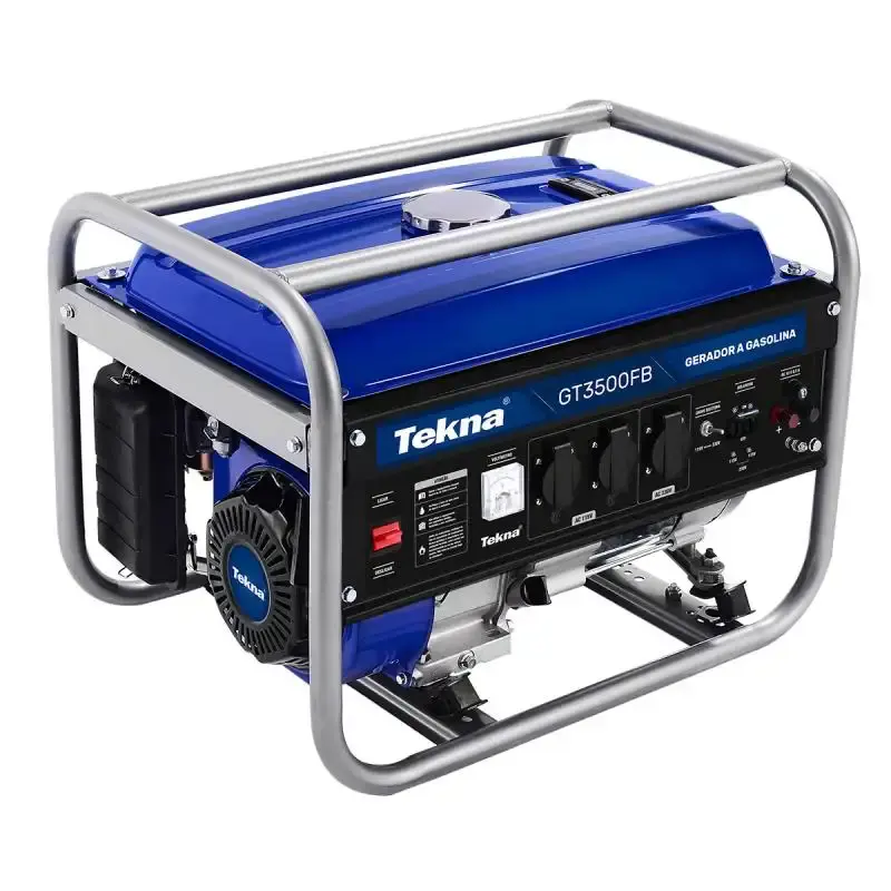 Gerador de energia a gasolina 6,5HP 3,1KVA 4 tempos bivolt GT3500FB Tekna — fotografia 3
