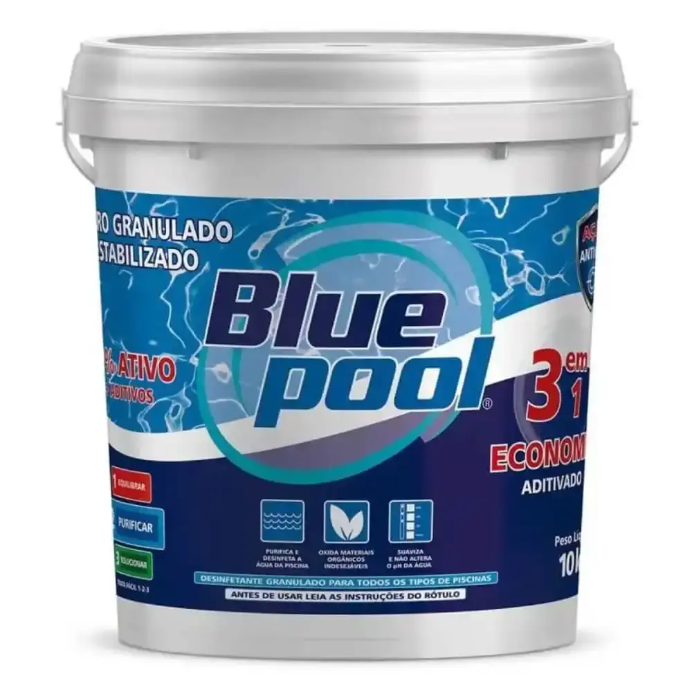 Cloro para piscina 3 em 1 balde 10 KG 25190 Fluidra