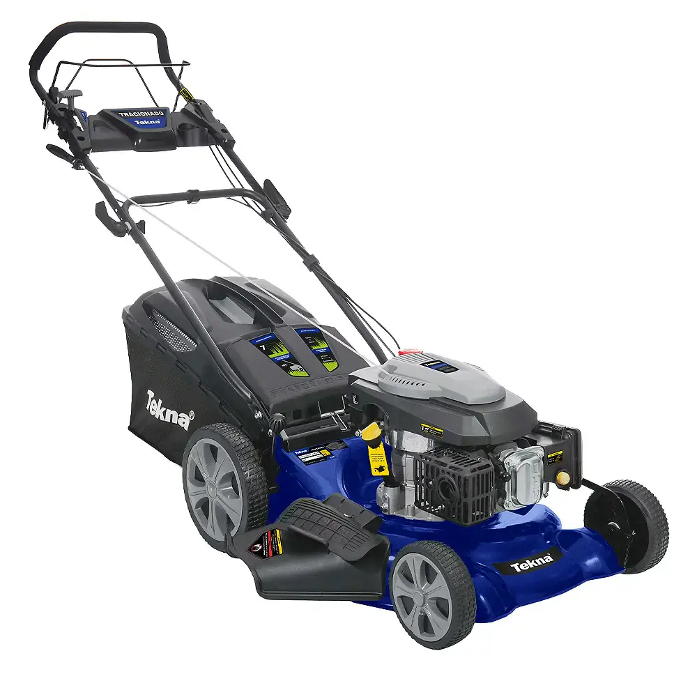 Cortador de grama à gasolina 6 HP 4T com tração e recolhedor 2212101 Tekna