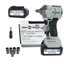 Chave de impacto 21V 1/2" 600NM mini com 2 baterias brushless SGT-7504 Sigma — fotografia 2