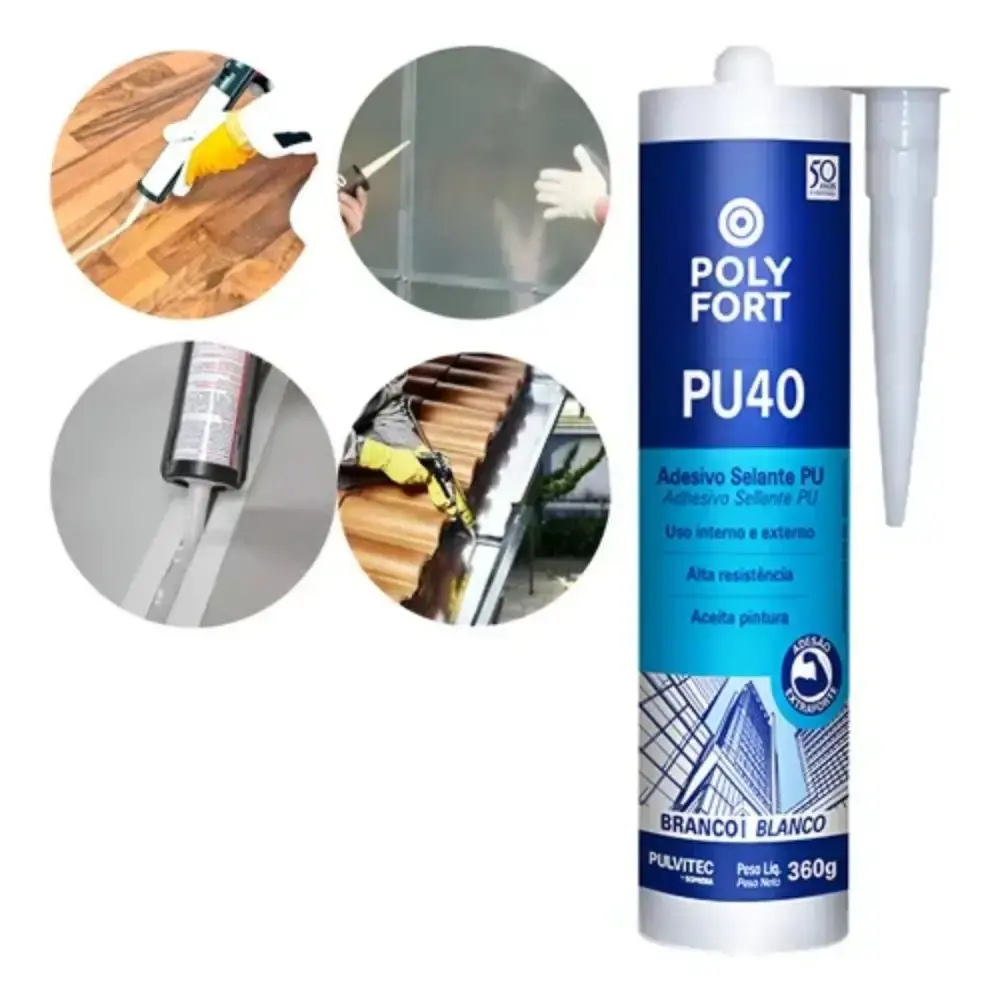 Adesivo selante PU40 branco 360G Pulvitec — fotografia 4