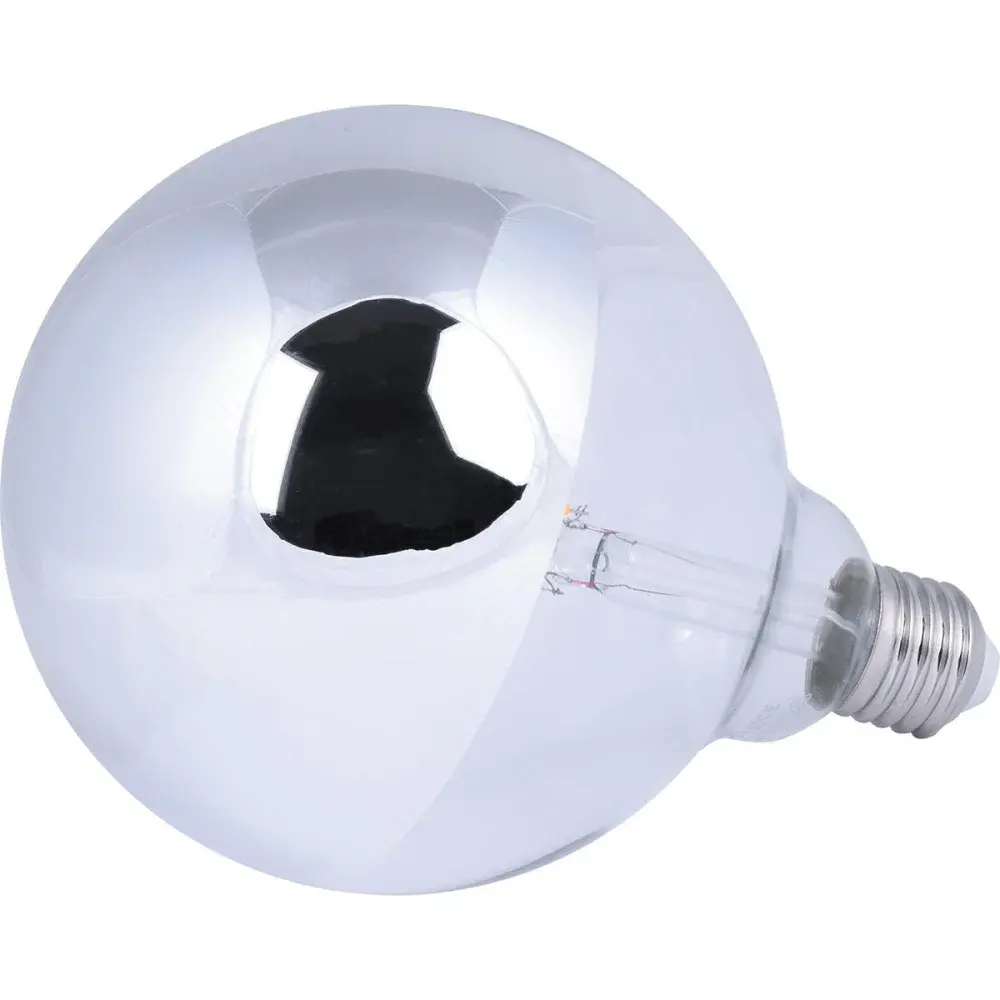 Lâmpada led filamento espelhado globo G125 bivolt Liege — fotografia 2