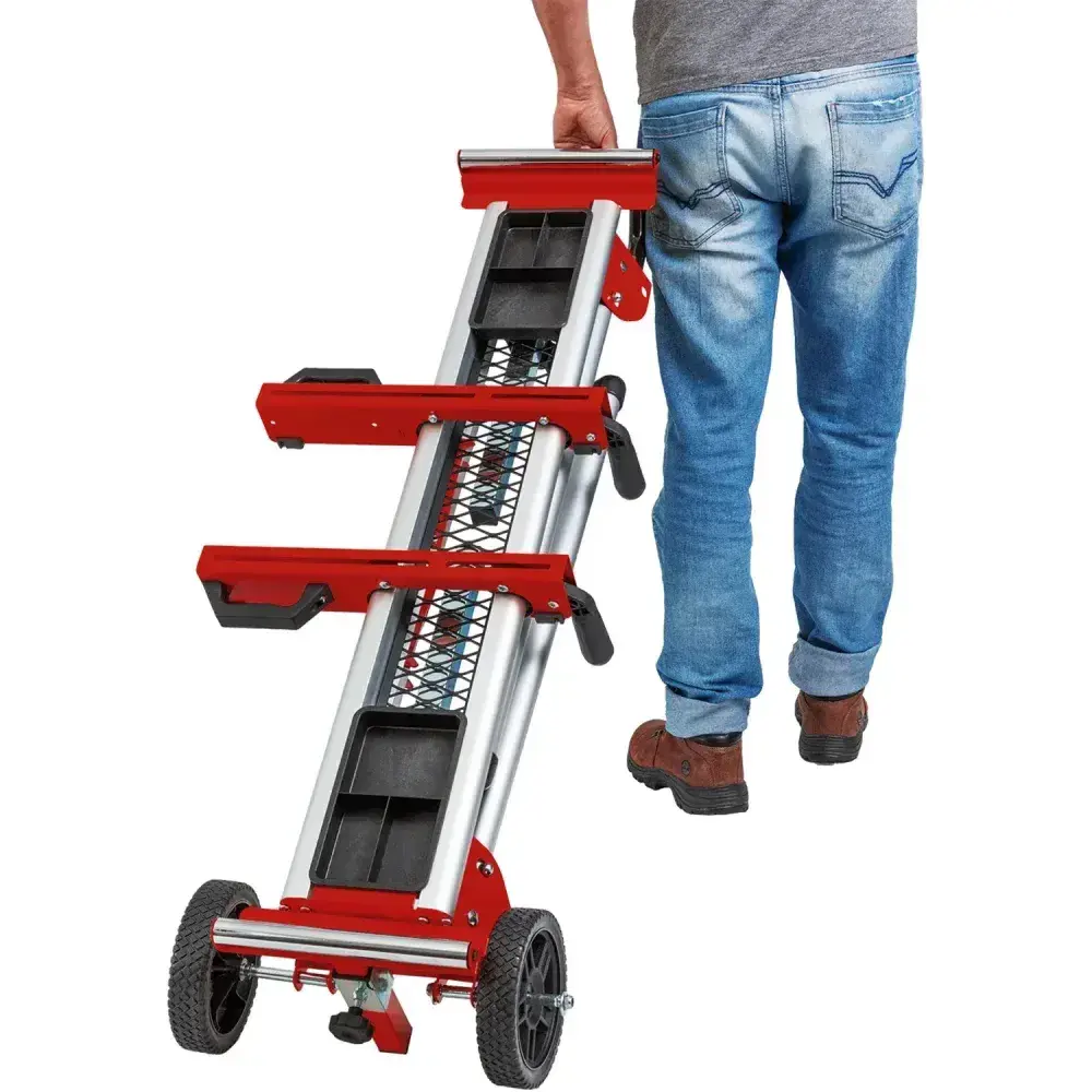 Bancada portátil Worker alumínio tubular dobrável para serras esquadrias 12" 1730MM 150KG — fotografia 5