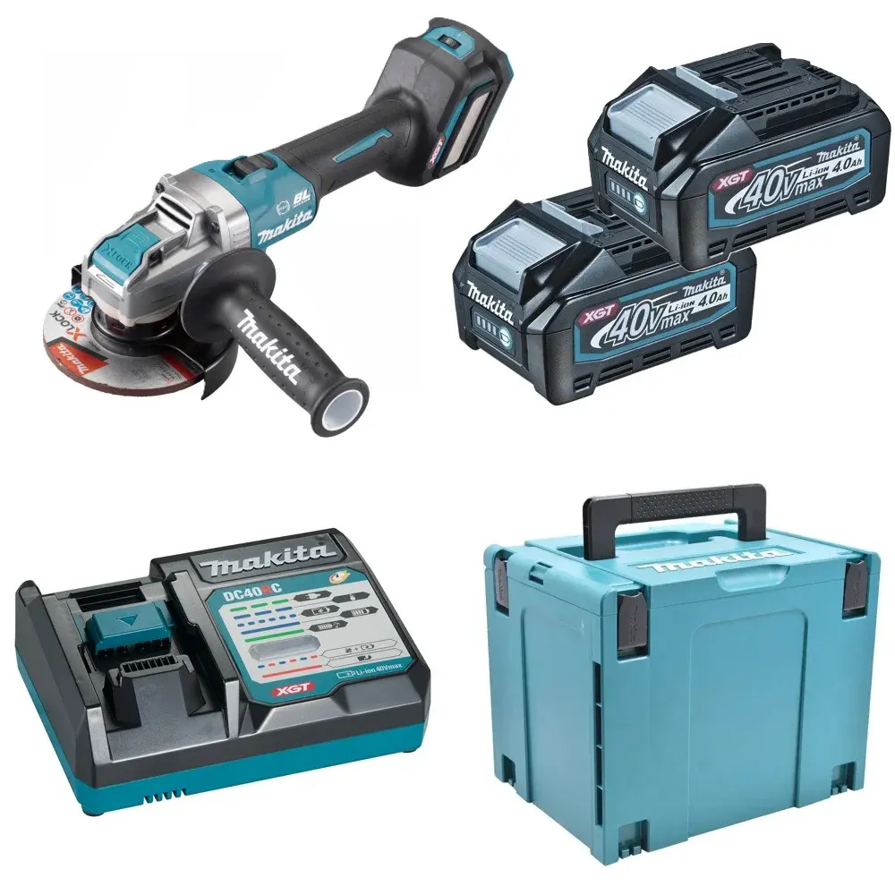 Esmerilhadeira xgt 5" bateria 40V com carregador 127V Makita
