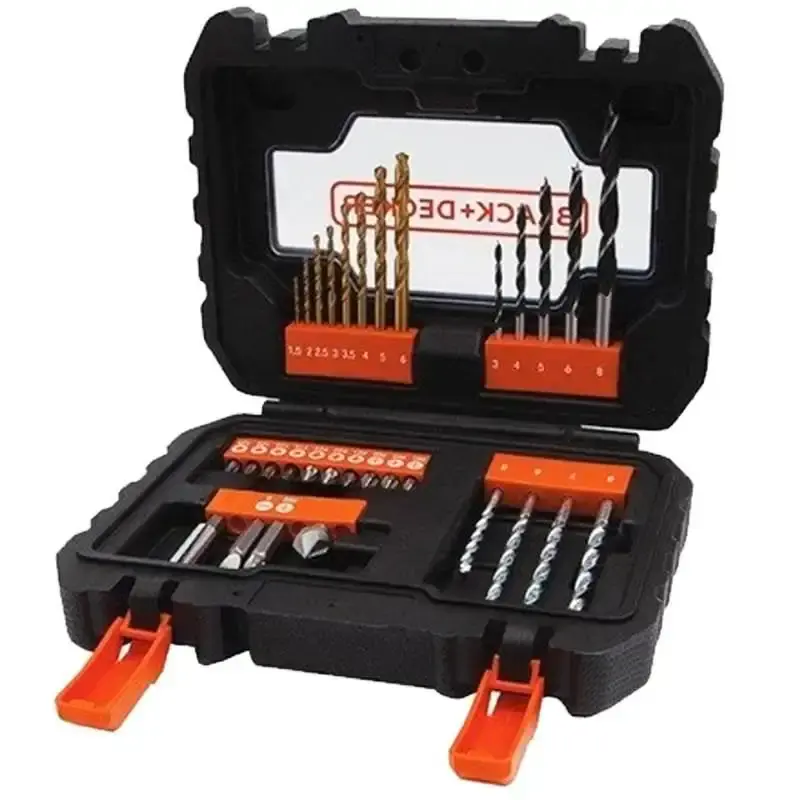 Kit de brocas e bits com 31 peças e estojo A7233-XJ black & decker — fotografia 2