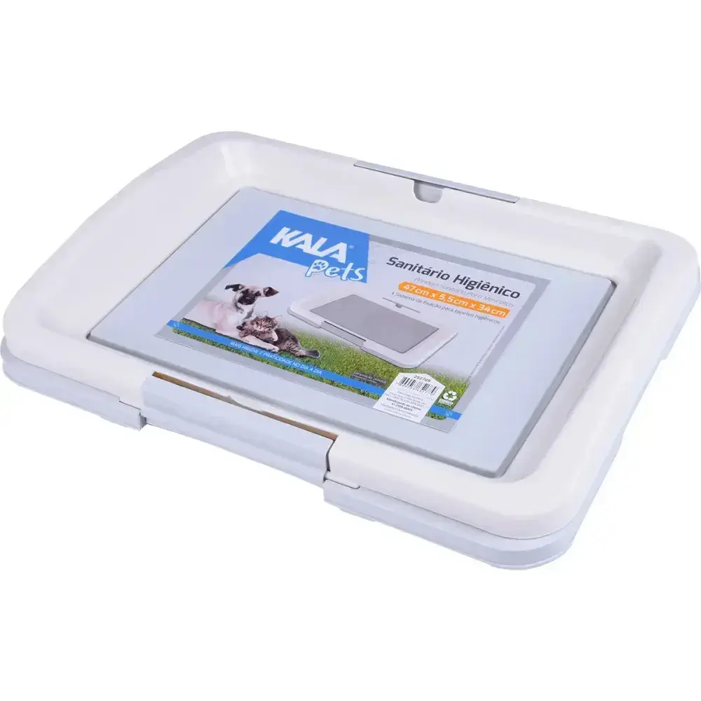 Sanitário canino para tapetes higiênicos branco 34X47CM Kala — fotografia 7