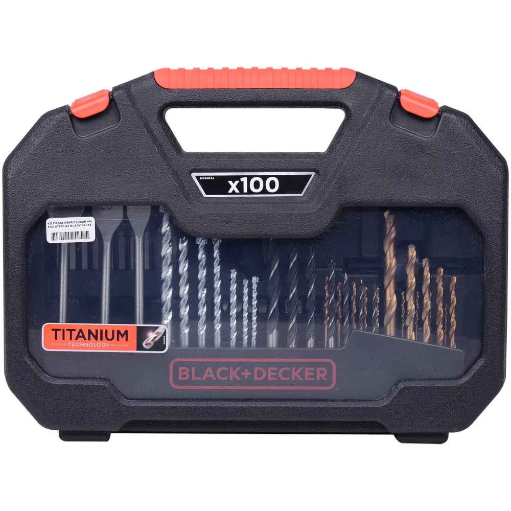 Kit para parafusar e furar A7187-XJ 100 peças black&decker