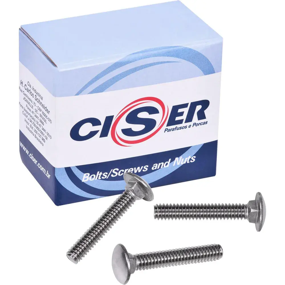 Parafuso francês inox 1/4.1/2 polido Ciser 100 peç