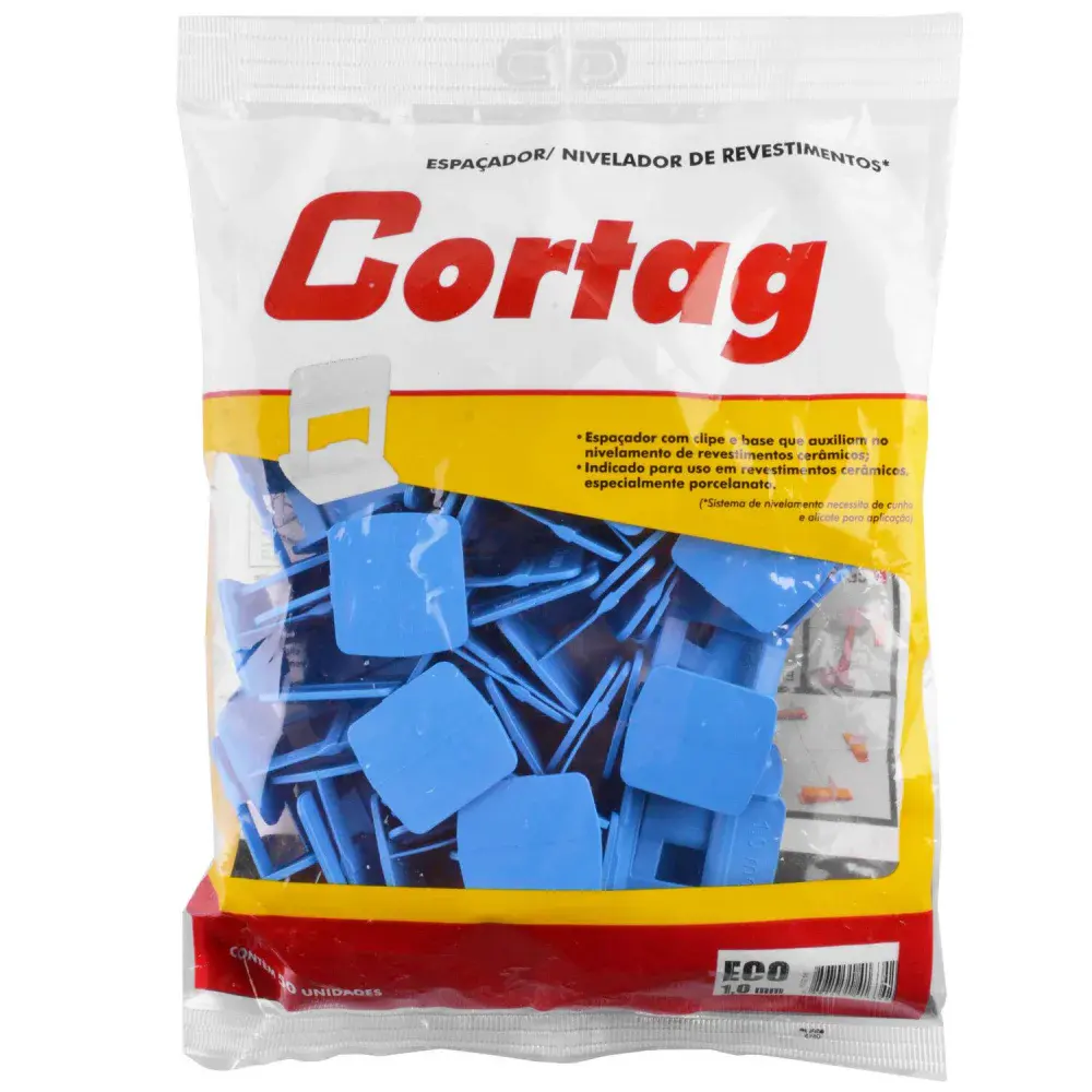 Espaçador e nivelador de piso linha eco 1MM 50 peç Cortag