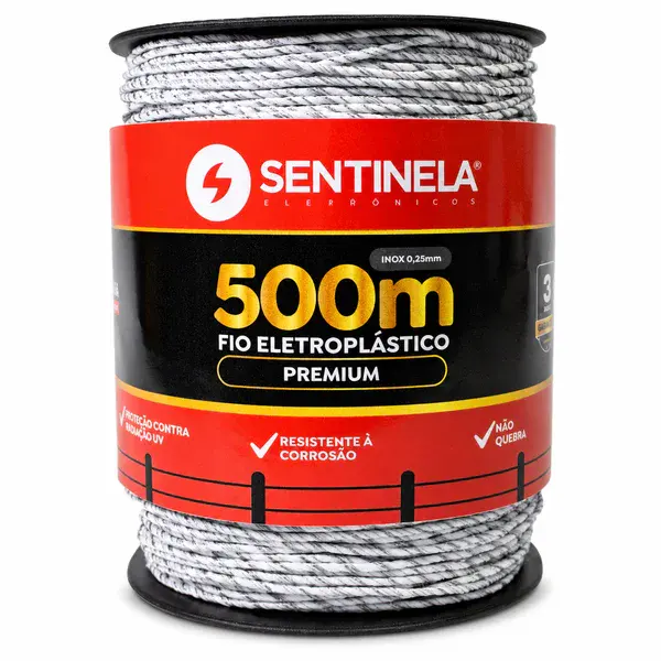 Fio eletroplástico 500MT extra forte premium - Sentinela