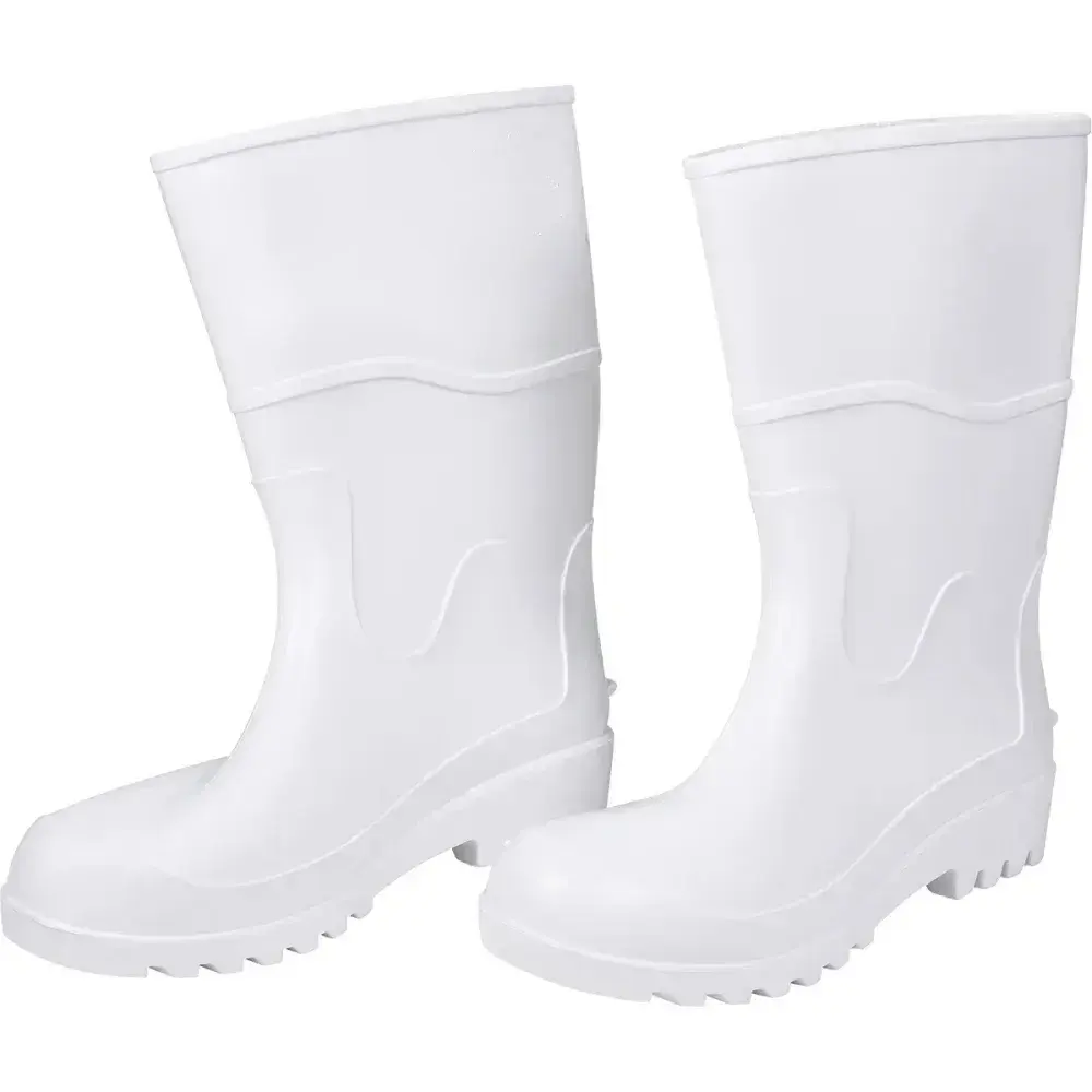 Bota pvc branca cano médio com forro N°44 Worker — fotografia 8