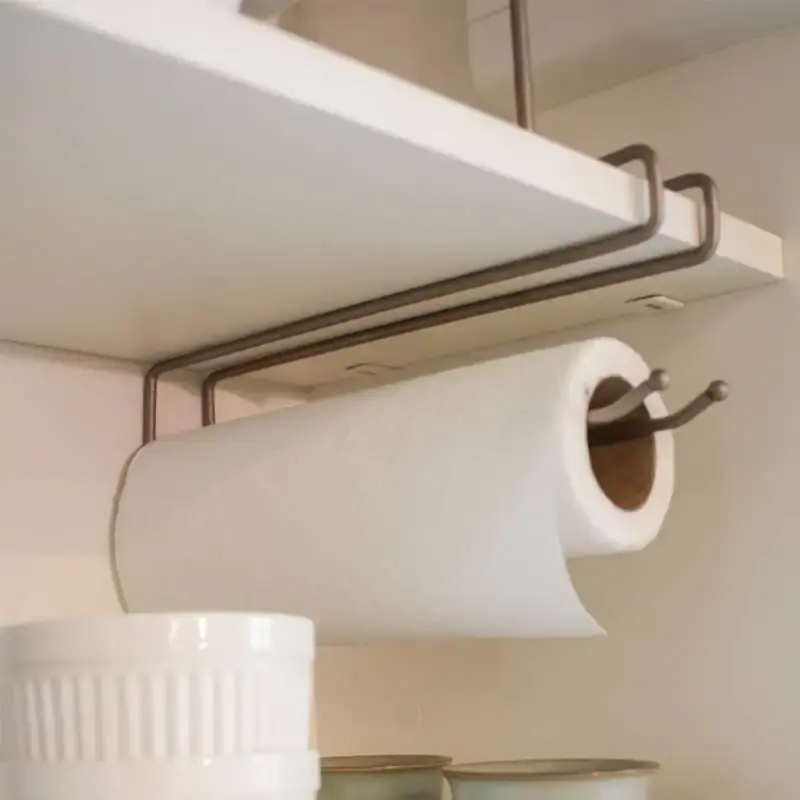 Suporte Organizador Multiuso Suspenso Viena p/ Toalhas. Taças. Papel Verde Oliva 991344 BEL BEL FIX — fotografia 6