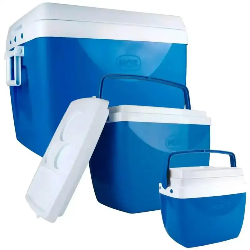 Caixa térmica cooler kit com peças 75 litros + 34 litros + 12 litros Mor — fotografia de referência