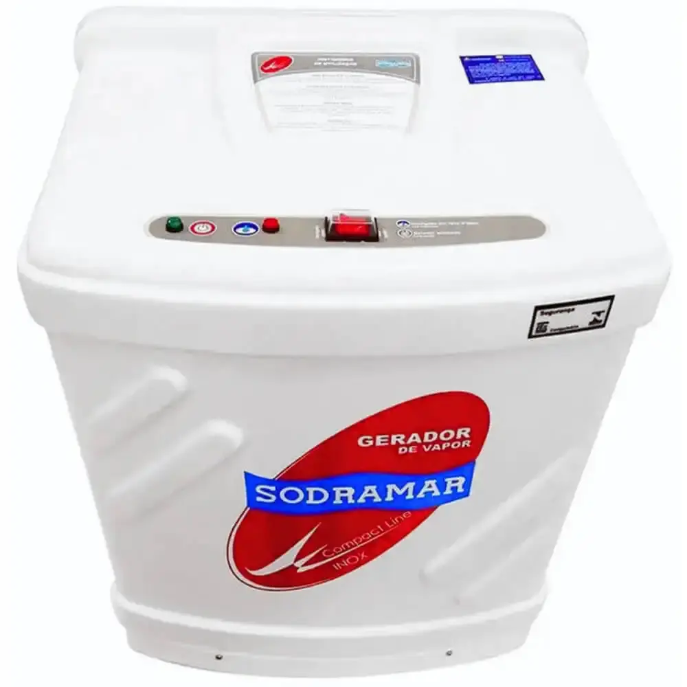 Gerador de vapor para sauna compact line inox 12KW trifásico 380V Sodramar — fotografia de referência