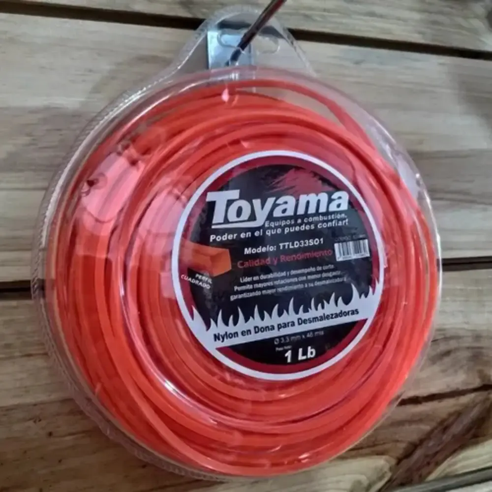 Fio de nylon 1,8 milímetros redondo para roçadeira 156 metros Toyama — fotografia 5