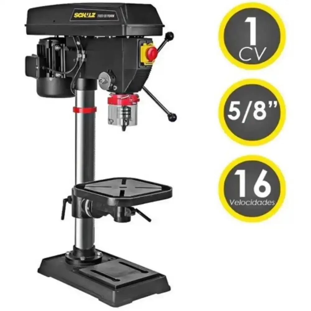 Furadeira de bancada 5/8 POL industrial completa FSB16 tork 912.0508-0 Schulz 110 V — fotografia 9