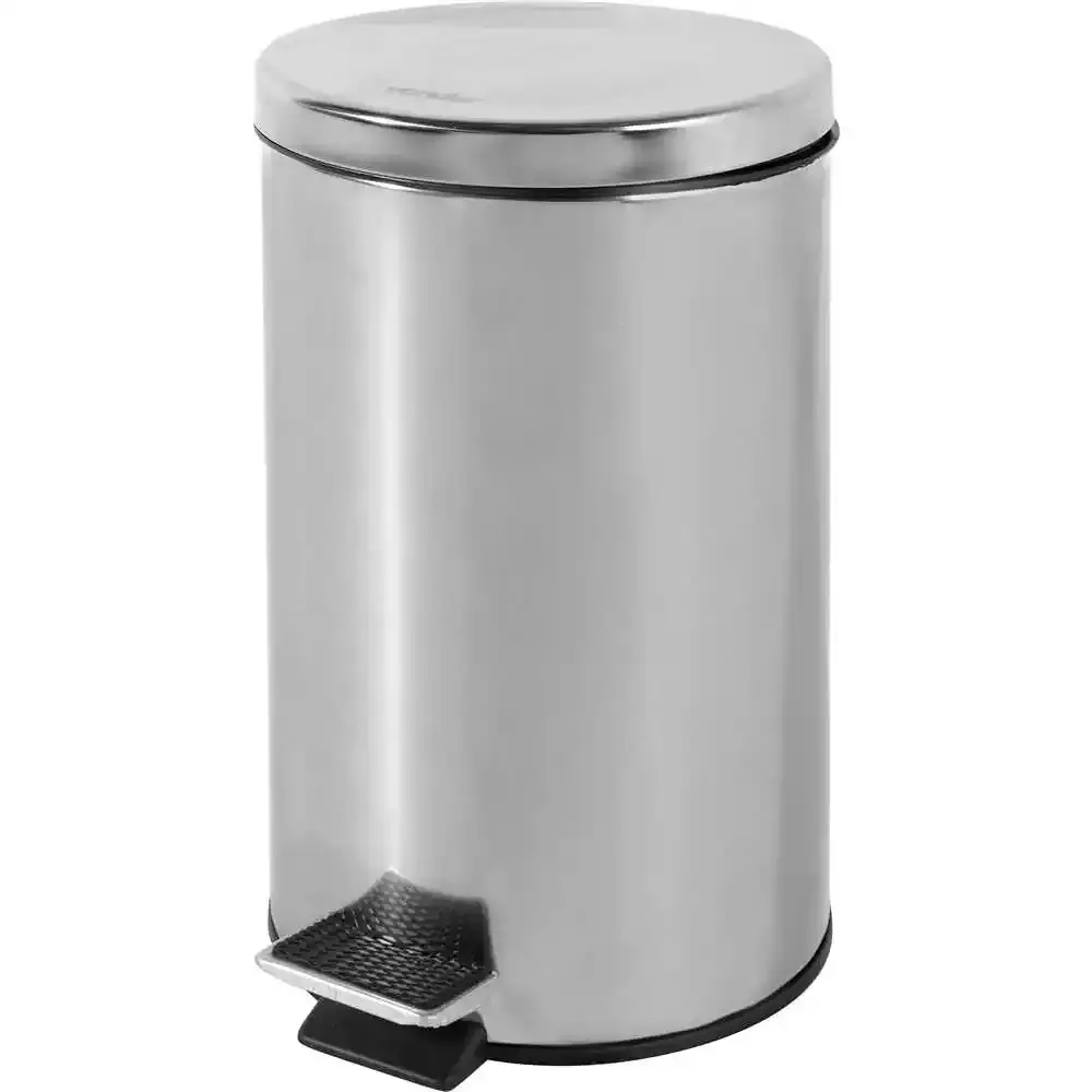 Lixeira redonda 12 litros em inox Vonder