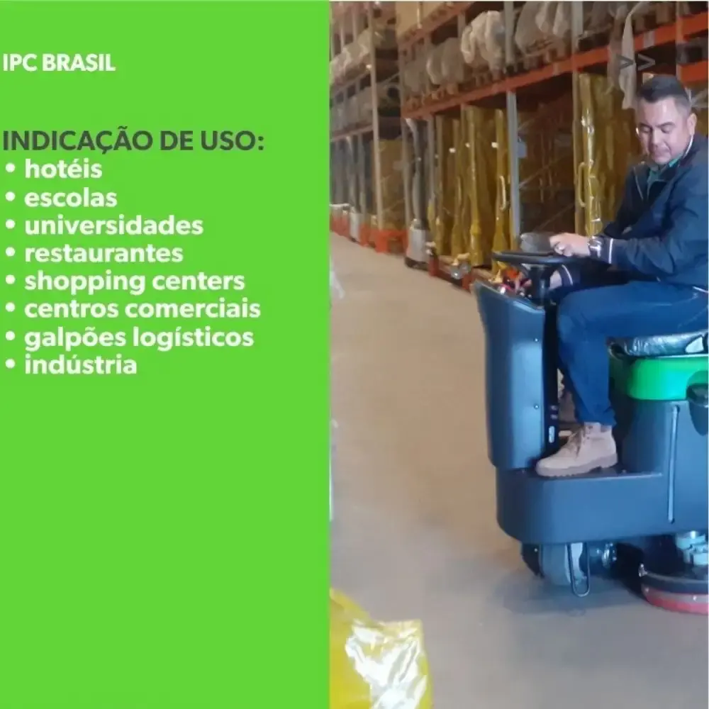 Lavadora de piso dirigível a bateria 24V 1500W 125 litros CT125 IPC — fotografia 4