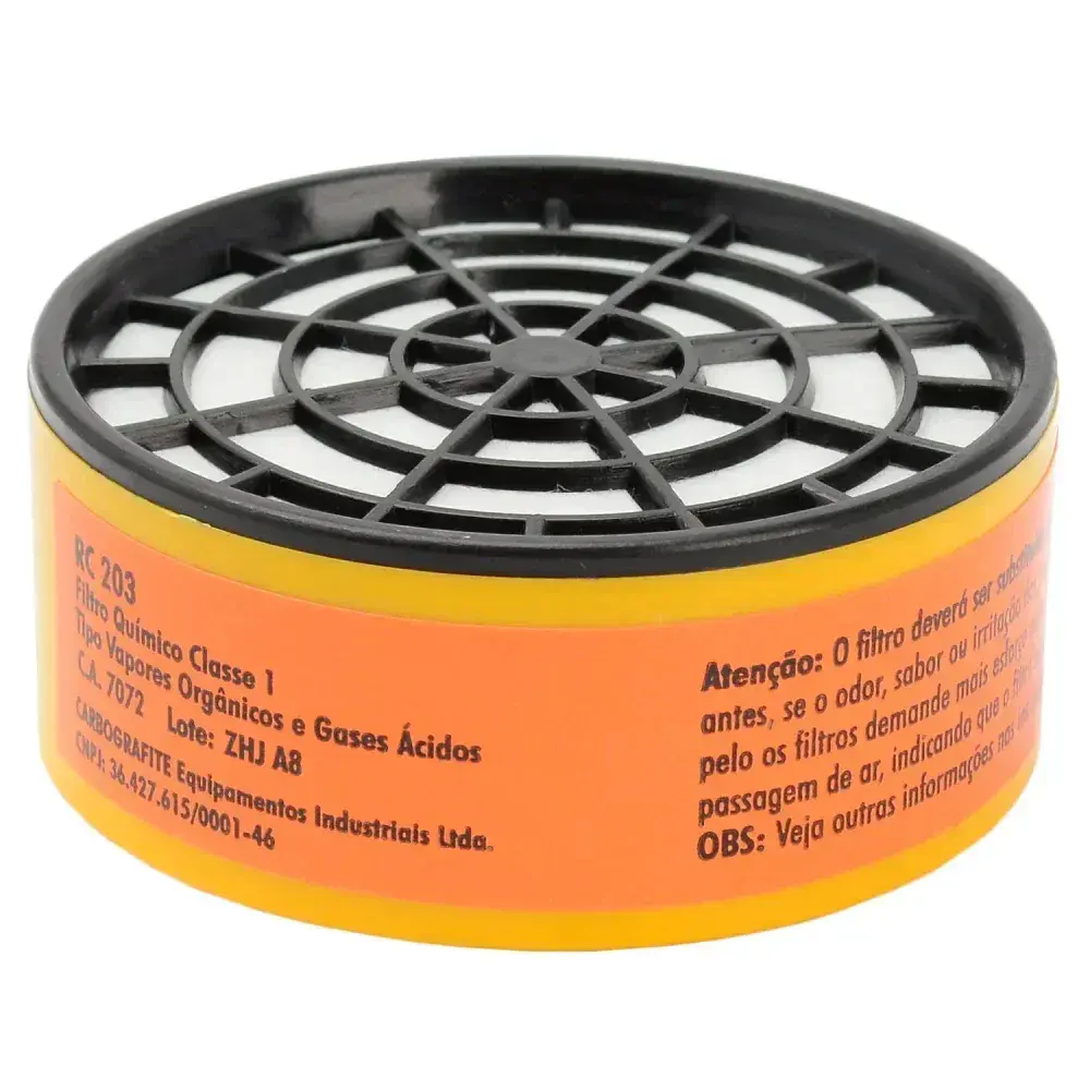 Filtro RC203 para respirador semifacial CG306 Carbografite — fotografia 6