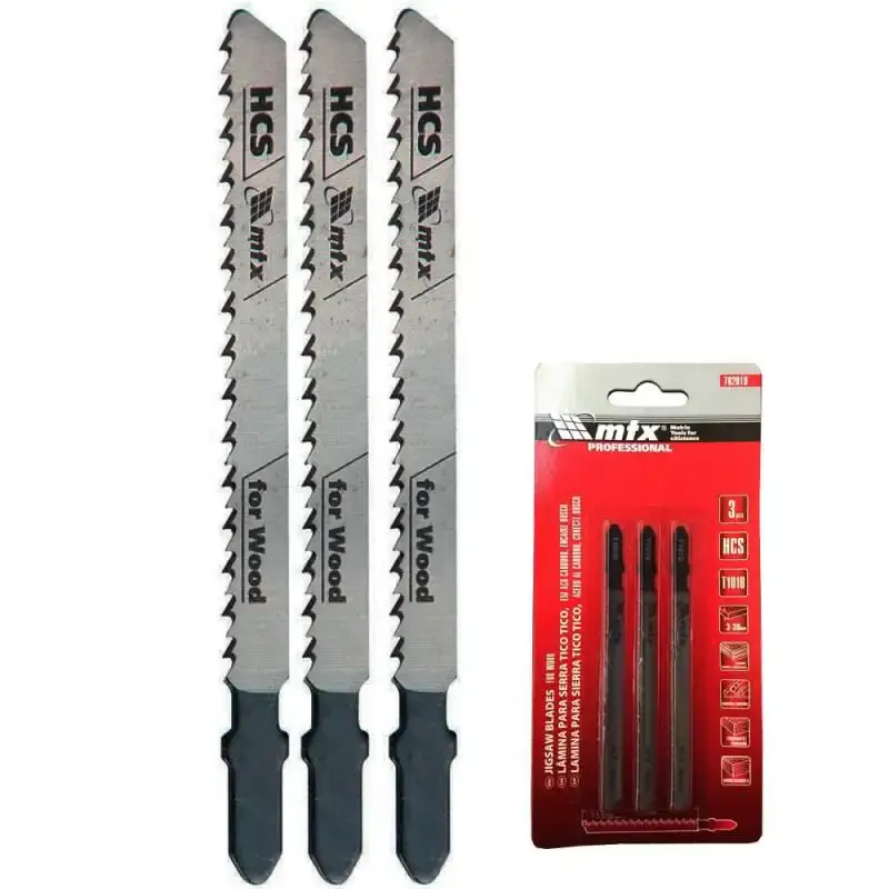 Lâminas para Serra Tico Tico 75 x 2.5 MM em Aço Kit com 3 Peças para Madeira 782019 MTX — fotografia de referência