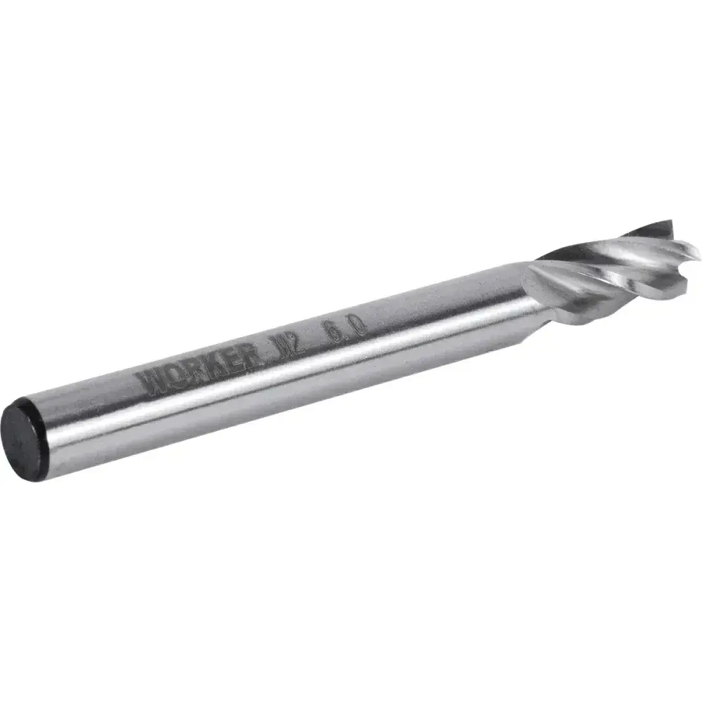 Fresa de topo reto aço rápido 6MM haste 6MM Worker — fotografia 9