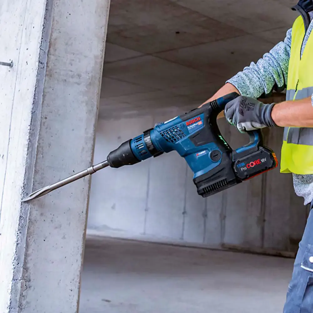 Martelete sds-max perfurador rompedor à bateria 18V biturbo brushless sem bateria GBH 18V-36C Bosch — fotografia 7