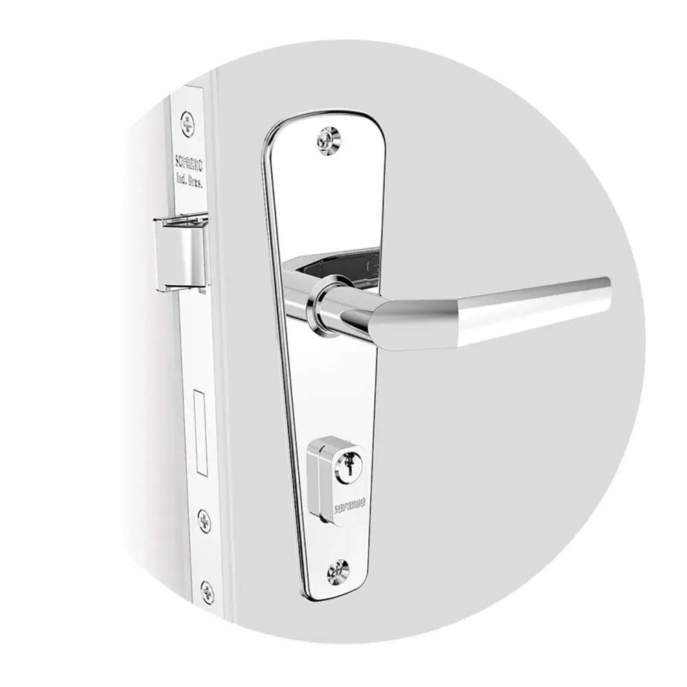 Fechadura externa pop line E11 alavanca cromada 40MM Soprano