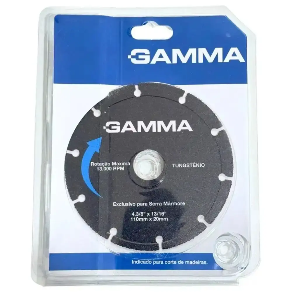 Disco de corte 110 MM em tungstênio para madeira com 10 unidades Gamma — fotografia 5