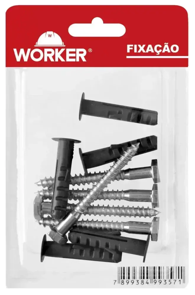 Parafuso sextavado sober bucha aba 1/4X60 069 Worker — fotografia 8
