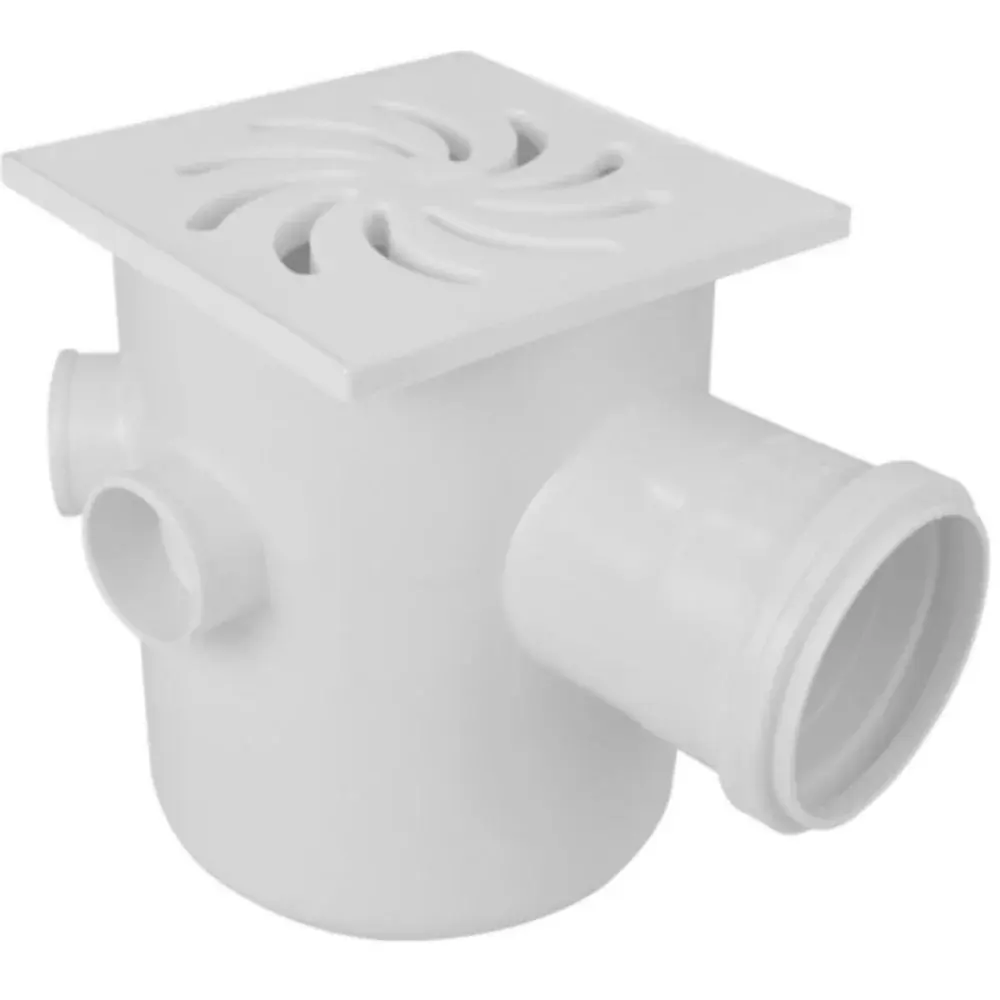 Caixa sifonada quadrada 150X185X75 branca Amanco