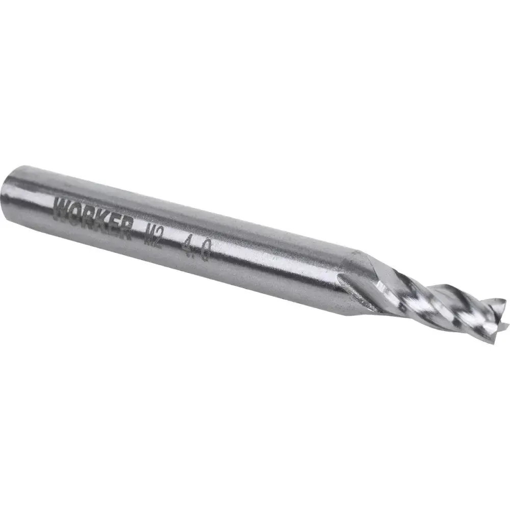 Fresa de topo reto aço rápido 4MM haste 6MM Worker — fotografia 7
