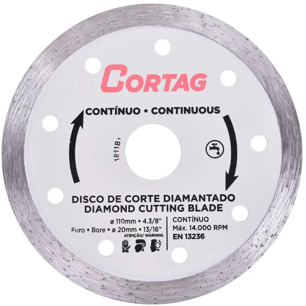 Disco diamantado contínuo 110MMX20MM Cortag