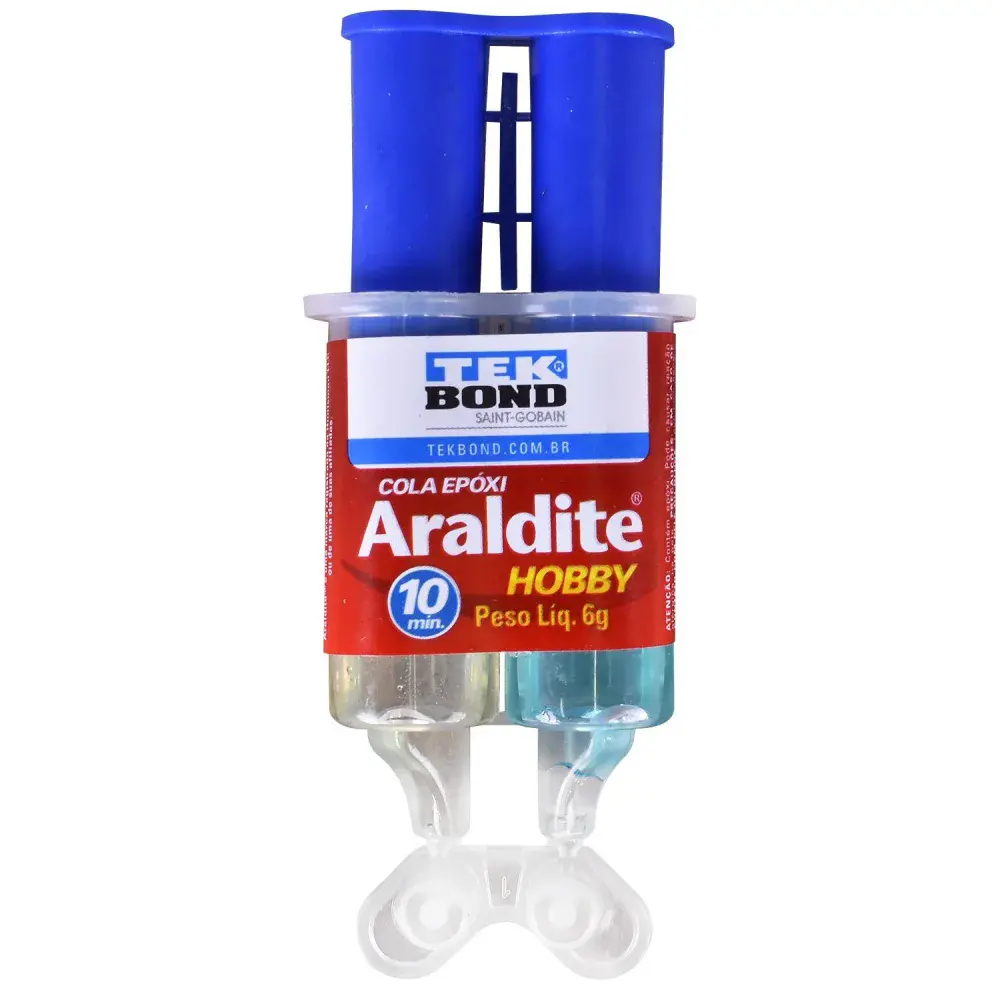 Adesivo hobby Araldite com seringa blister 6G tekbond — fotografia 2