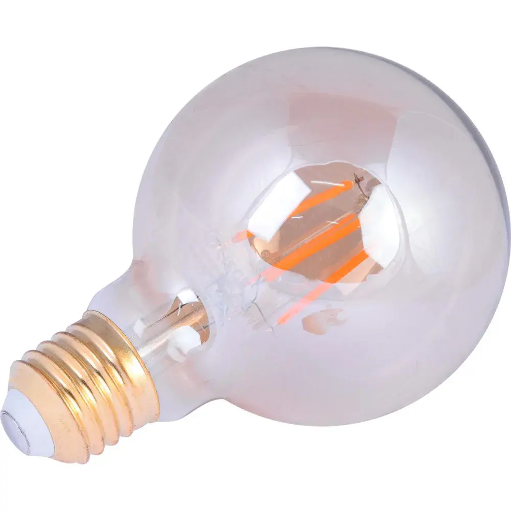 Lâmpada de led globo vintage âmbar G80 E27 4W bivolt Liege — fotografia 3