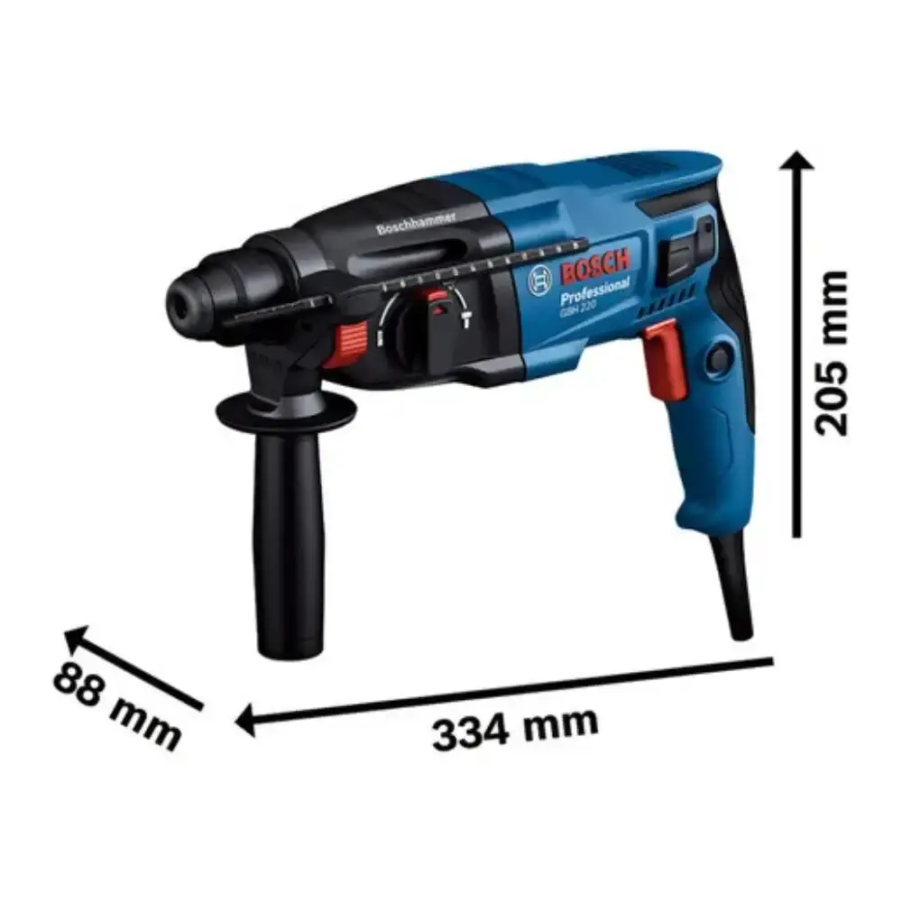 Martelete perfurador rompedor sds-plus 720W 2.3KG com maleta GBH 220 Bosch 110 V — fotografia 10