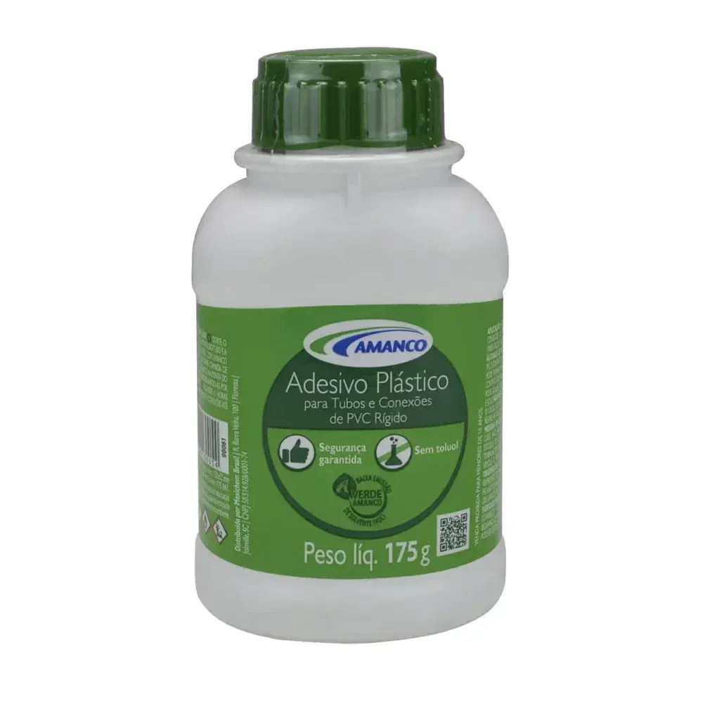 Adesivo plástico para pvc transparente 175G Amanco — fotografia 2