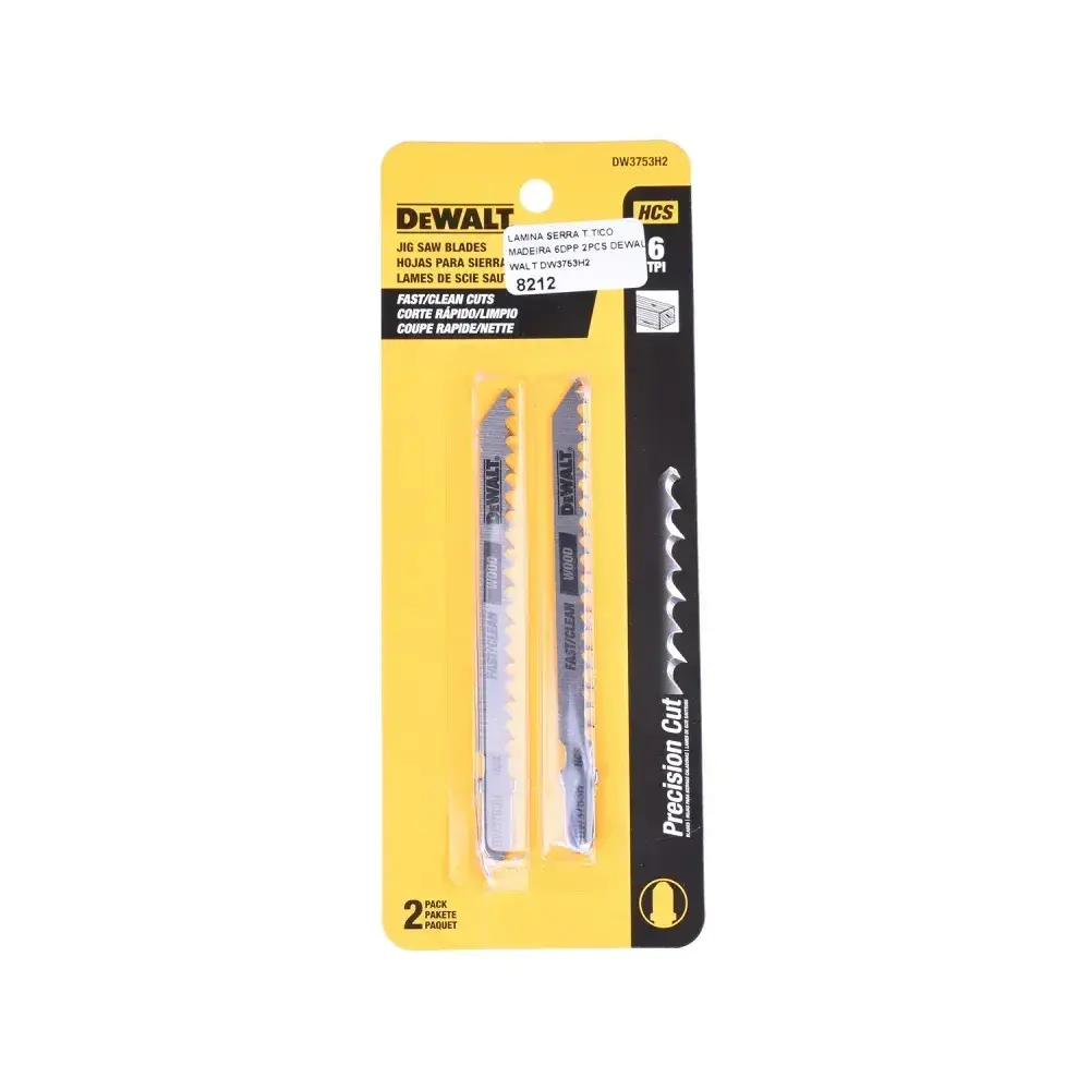 Lamina serra tico-tico para madeira 4” 6 dentes DW3753H2 Dewalt — fotografia 6