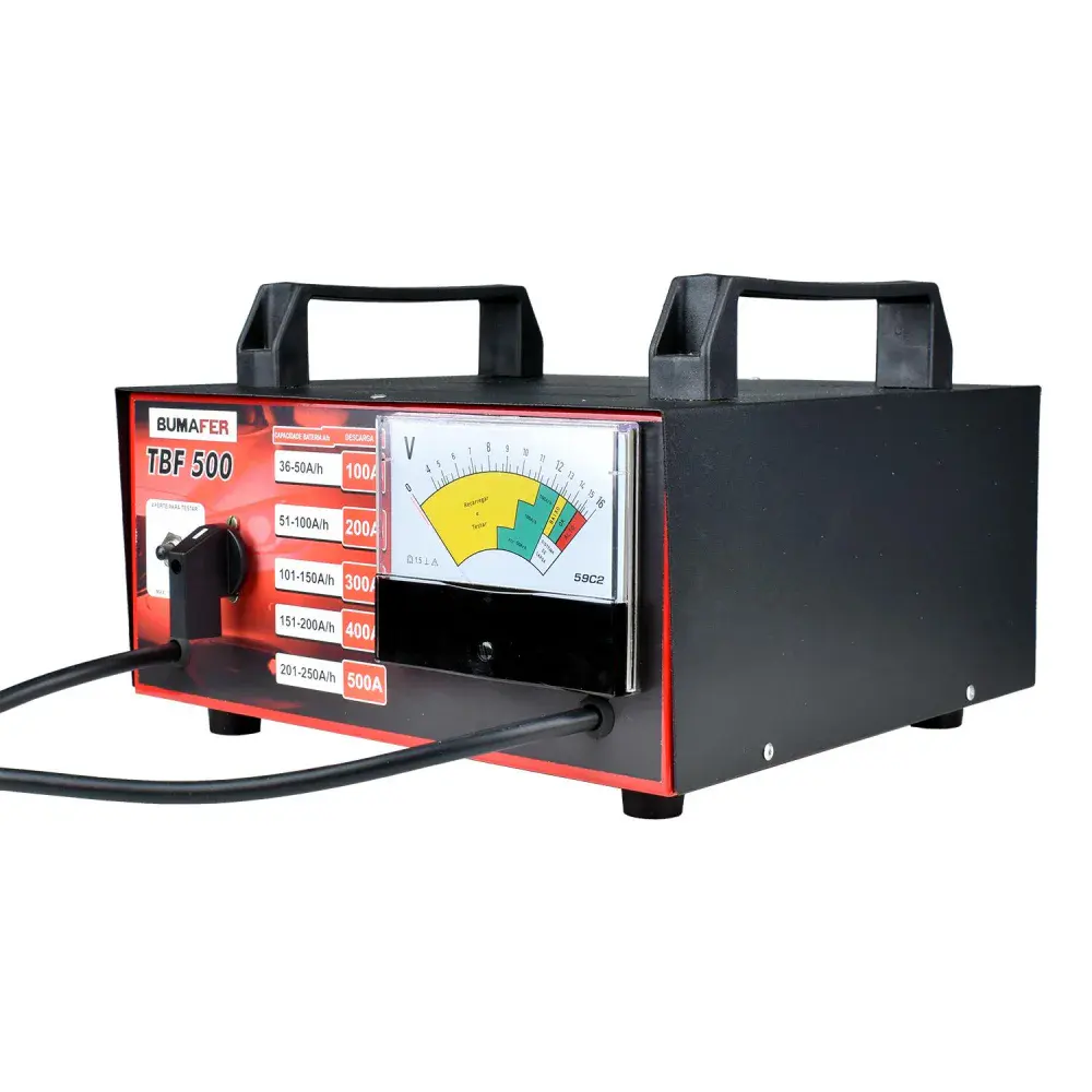 Teste de bateria modelo TBF500 250A 16V analógico Bumafer — fotografia 4
