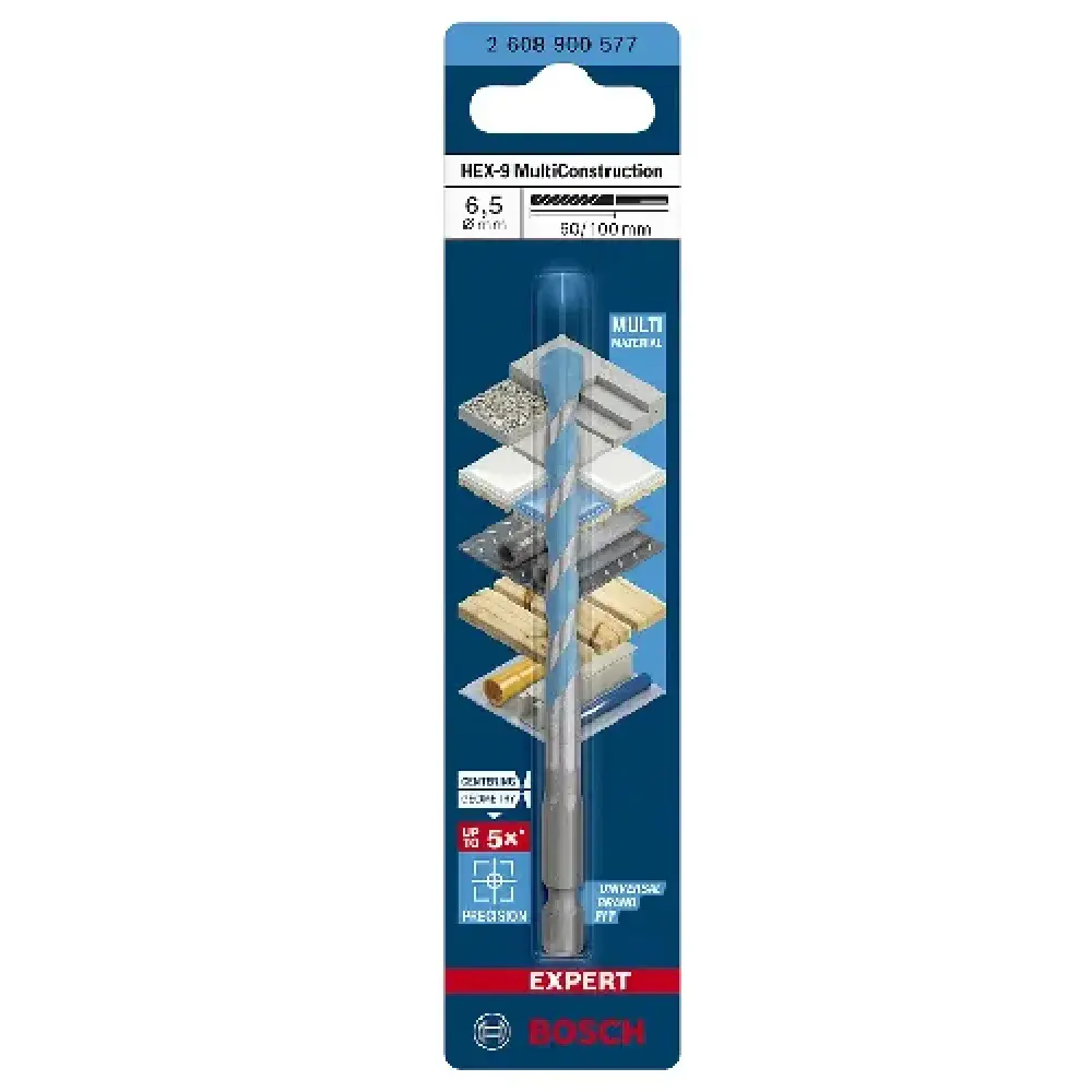 Broca HEX-9 6.5X60X100 multiconstruction Bosch — fotografia 10