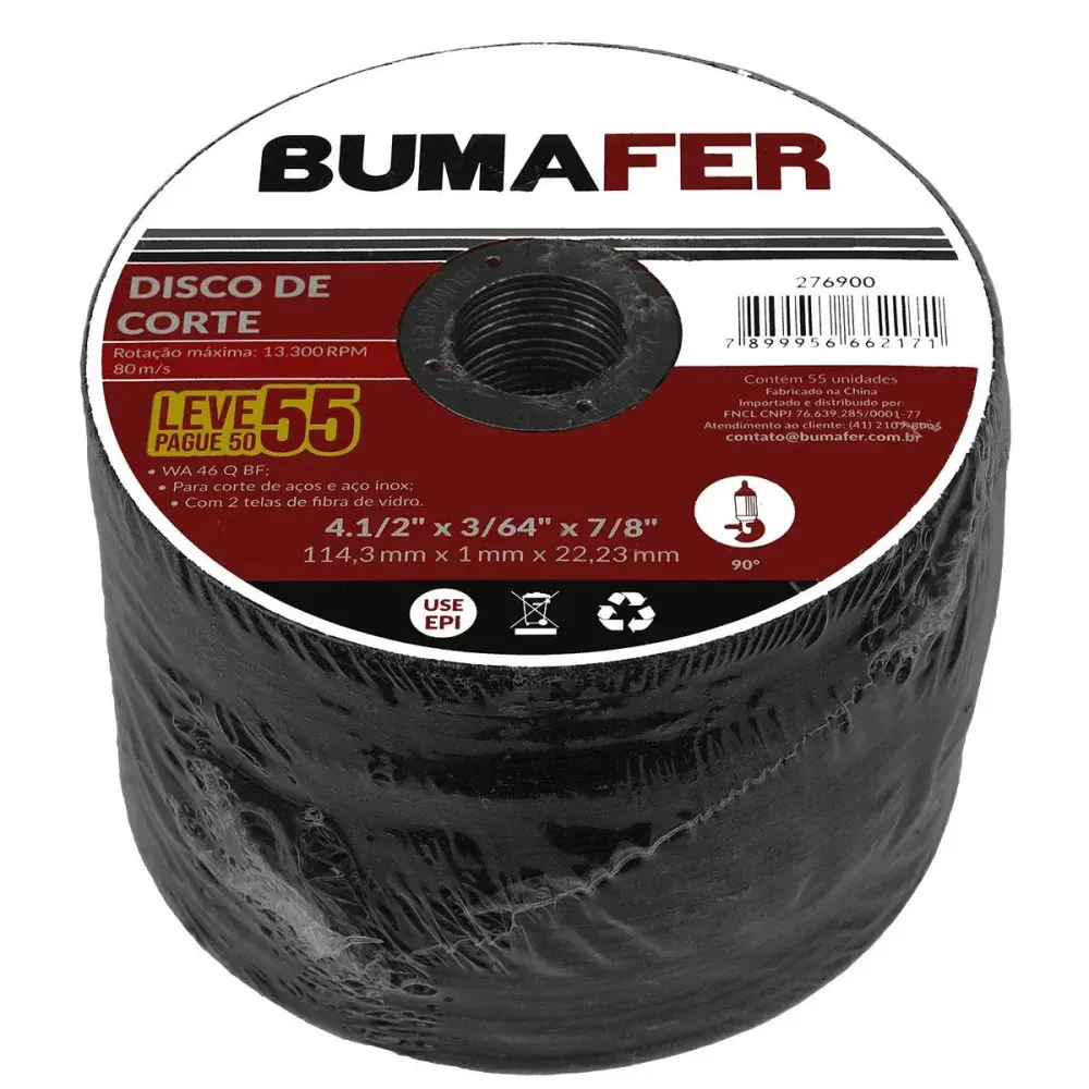 Disco de corte inox wa 46 q bf 4.1/2 x 1MM Bumafer — fotografia 6