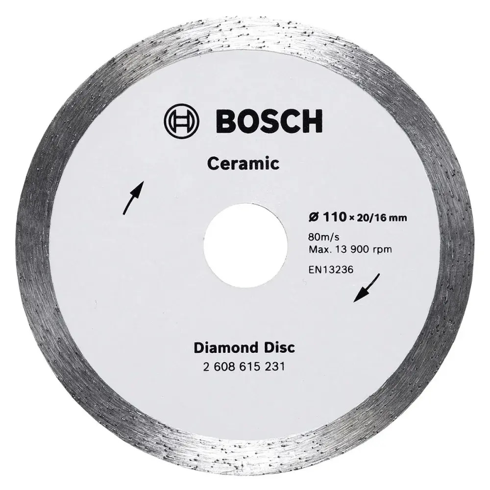 Disco de corte diamantado cerâmica liso 110MM Bosch — fotografia 2