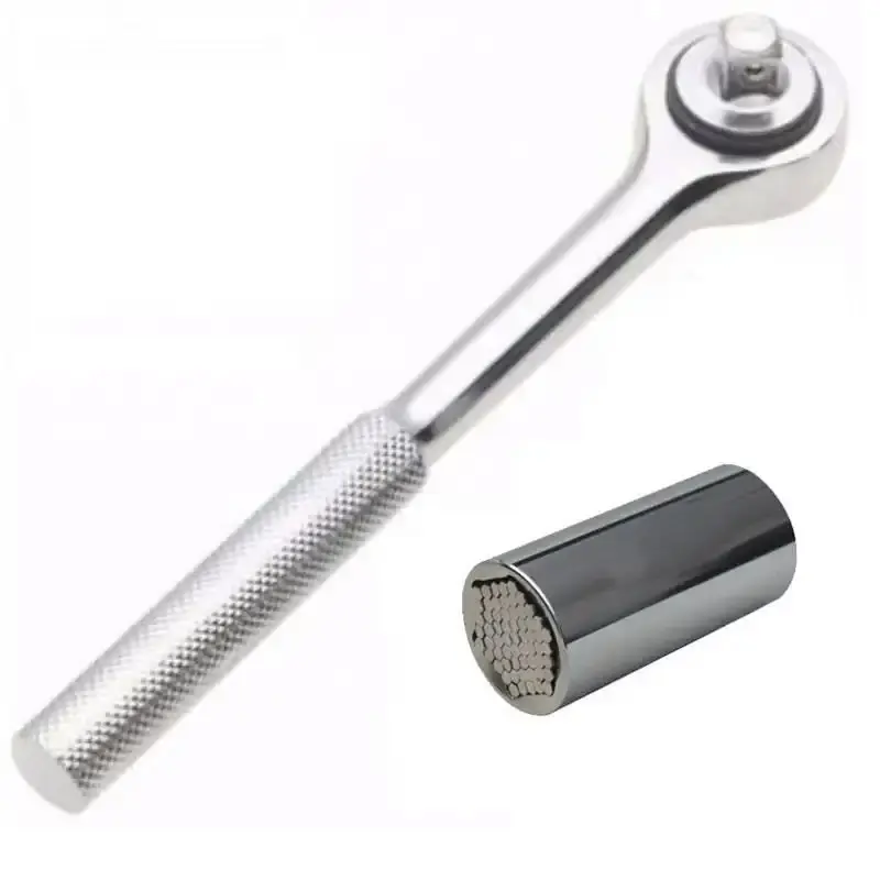 Soquete universal de 11 à 32 MM + catraca 10" com reversão encaixe 1/2" — fotografia de referência