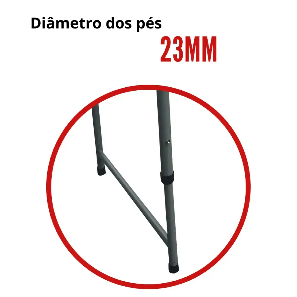 Mesa camping dobrável vira maleta 61 x 127CM iwmcd ImportWay — fotografia 4