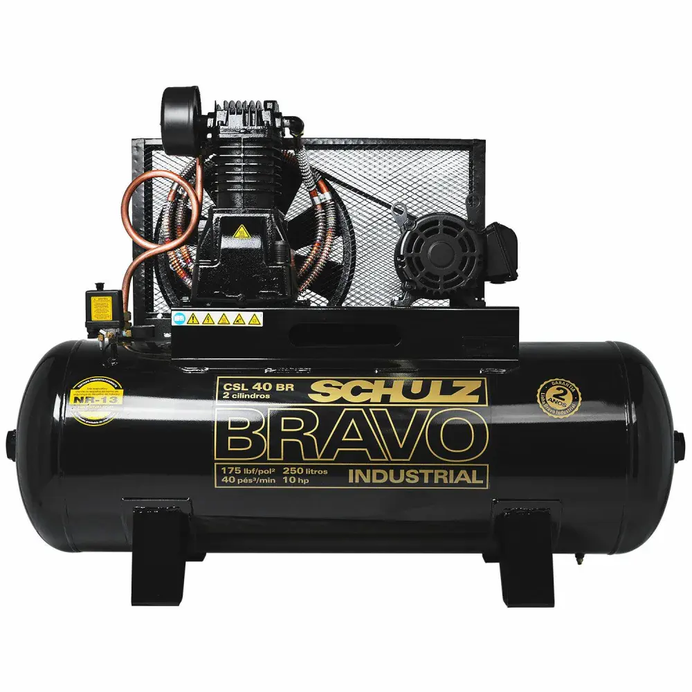 Compressor de ar 40 pés 250L bravo csl 220/380V Schulz