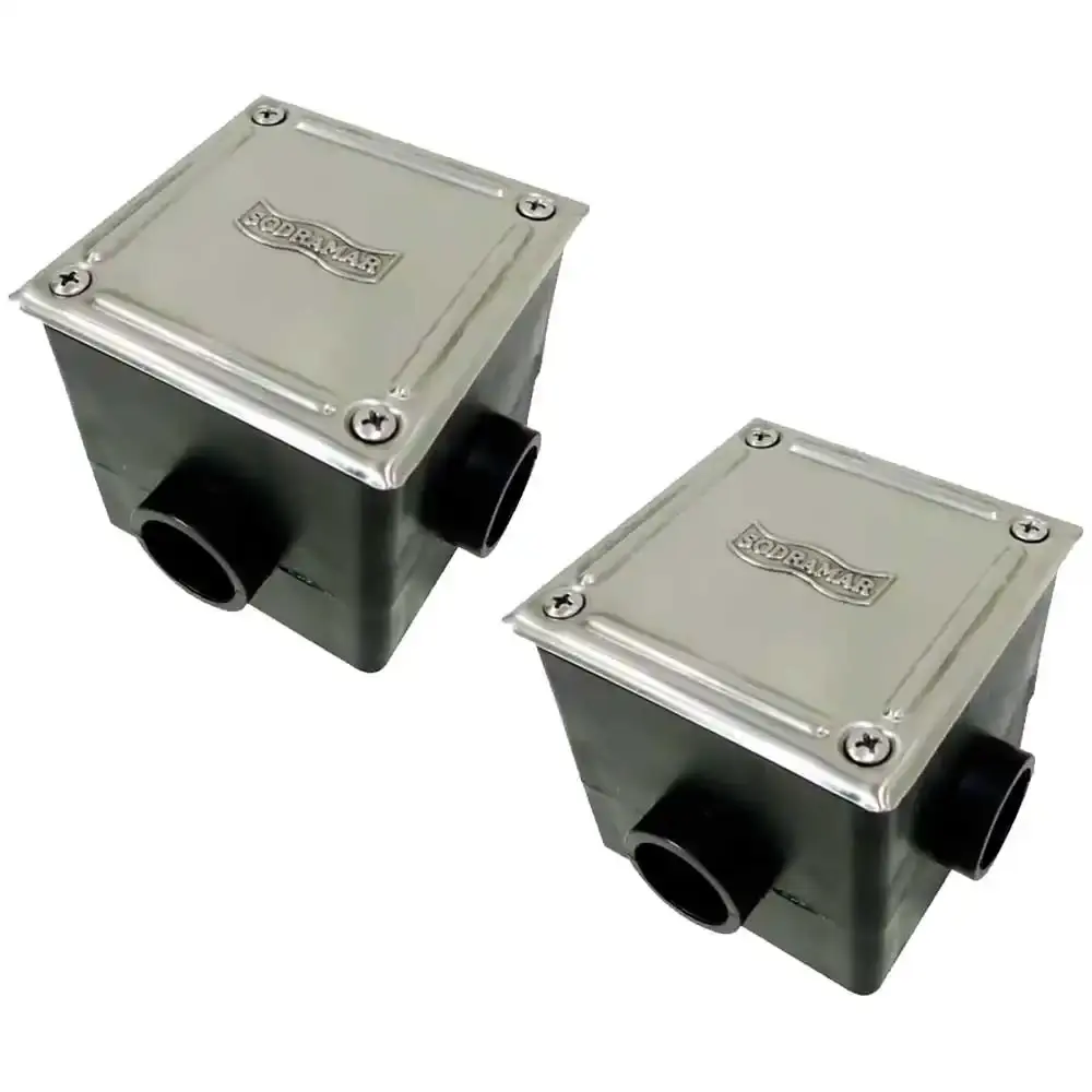 Caixa de passagem tampa inox piscinas 11X14CM 2 uni Sodramar