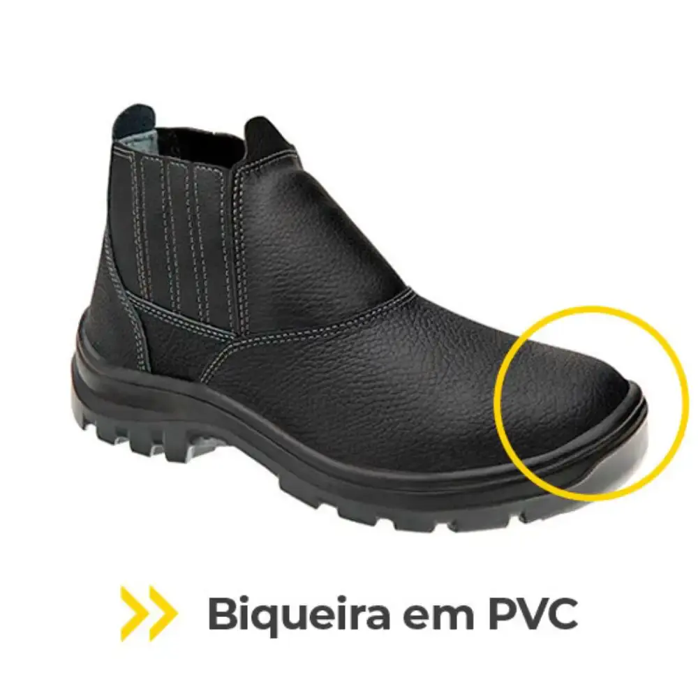 Botina de segurança ocupacional microfibra biqueira plástica 70B19 | 700196 preto Marluvas 42 — fotografia 9