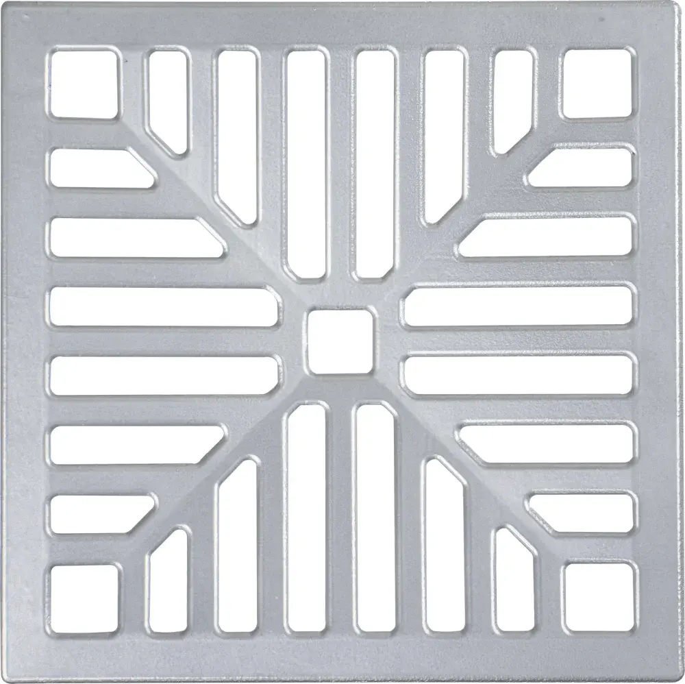 Grelha de alumínio 20X20 cm com porta grelha polido Liege — fotografia 6
