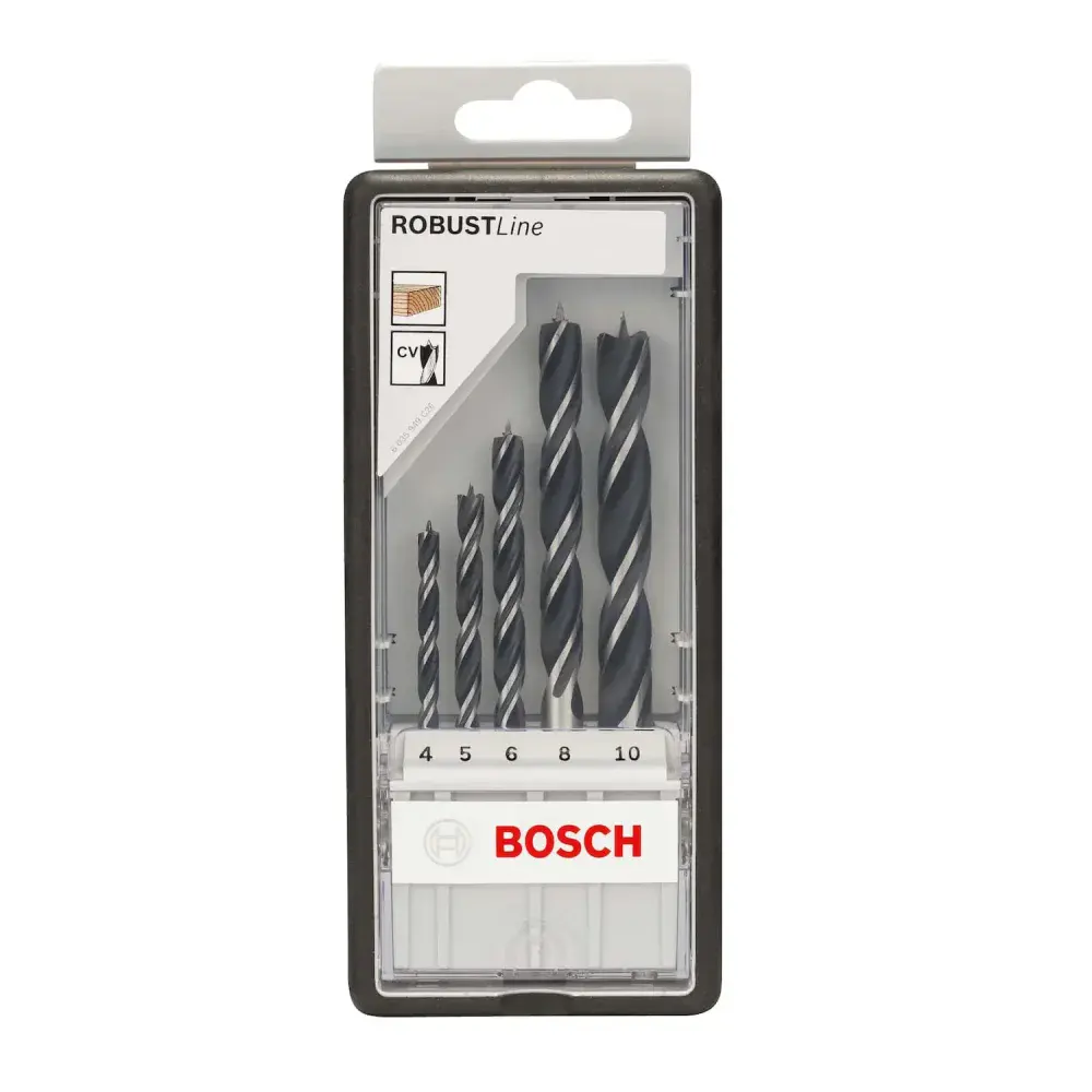 Jogo de broca para madeira 3 pontas robust line Bosch - 5 peç — fotografia 6