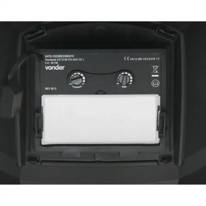 Máscara para solda de escurecimento automático MEV-0913 regulagem de 9 à 13 Vonder — fotografia 3