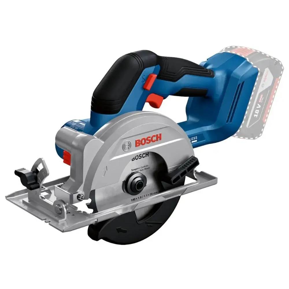 Serra circular 5.1/2 POL 18V brushless GKS 18V-51 sem bateria e carregador Bosch — fotografia de referência